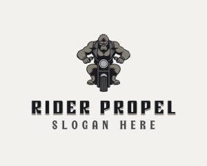 Gorilla Motorcycle Rider logo