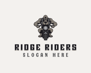 Gorilla Motorcycle Rider logo design