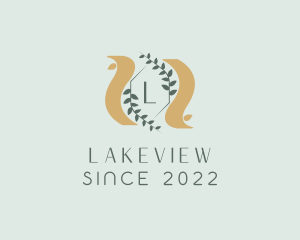 Laurel Sash Crest logo design