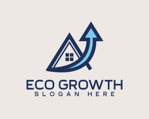 Real Estate Growth Arrow logo design