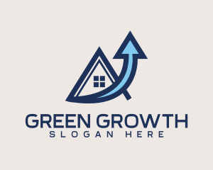 Real Estate Growth Arrow logo design