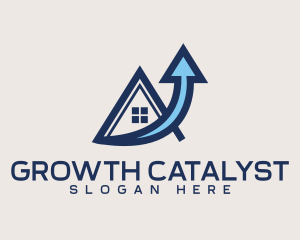 Real Estate Growth Arrow logo design