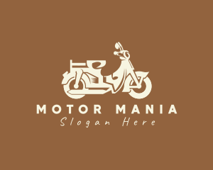 Retro Scooter Motorbike logo design