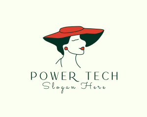 Beautiful Hat Woman Logo