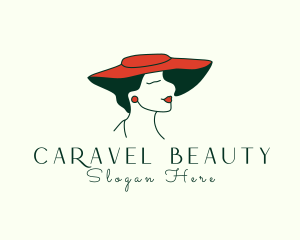 Beautiful Hat Woman logo design