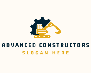 Excavator Construction Machine logo design