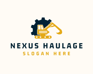 Excavator Construction Machine logo design