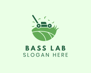 Lawn Mower Grass Yard logo design