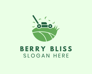 Lawn Mower Grass Yard logo design