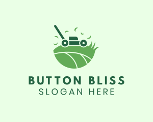 Lawn Mower Grass Yard logo design