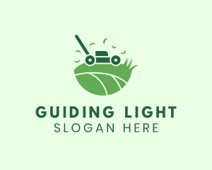 Lawn Mower Grass Yard logo design