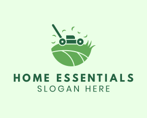 Lawn Mower Grass Yard logo design