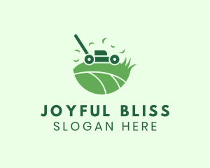 Lawn Mower Grass Yard logo design