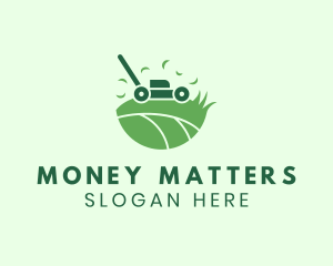 Lawn Mower Grass Yard logo design