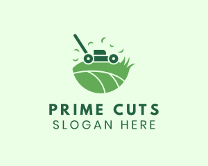 Lawn Mower Grass Yard logo design