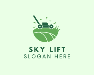 Lawn Mower Grass Yard logo design