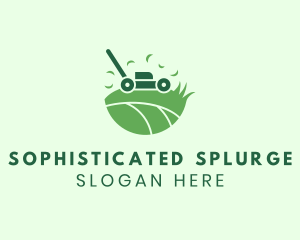 Lawn Mower Grass Yard logo design