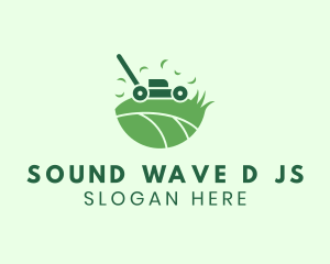 Lawn Mower Grass Yard logo design