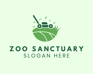 Lawn Mower Grass Yard logo design