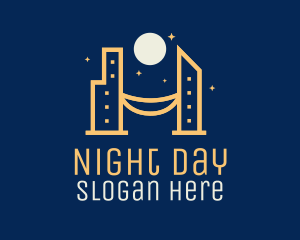 Night City Skyline logo design