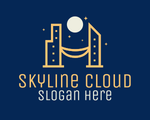 Night City Skyline logo design