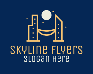 Night City Skyline logo design