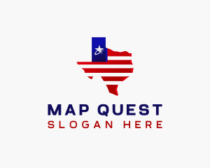 Star Texas Map logo design