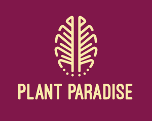 Exotic Plant Leaf logo design