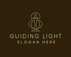 Candle Lamp Light logo design