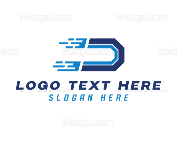 Fast Business Letter D Logo