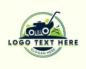 Garden Lawn Mower Landscaping logo