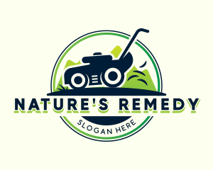 Garden Lawn Mower Landscaping Logo