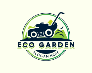 Garden Lawn Mower Landscaping logo