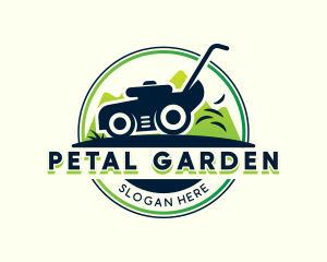 Garden Lawn Mower Landscaping logo design