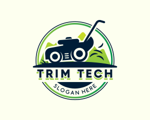 Garden Lawn Mower Landscaping logo