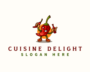 Spicy Chili Sauce logo design