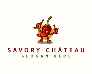 Spicy Chili Sauce logo design