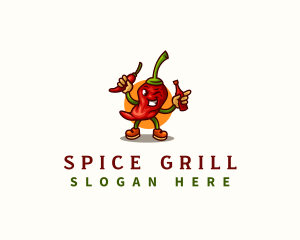 Spicy Chili Sauce logo design