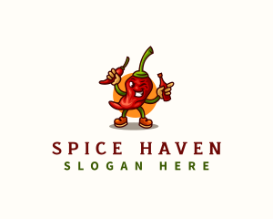 Spicy Chili Sauce logo design