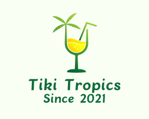 Tropical Cocktail Drink  logo design