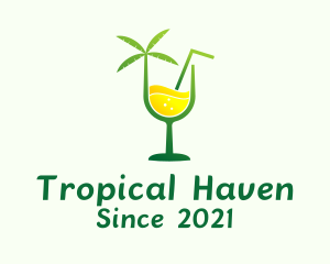 Tropical Cocktail Drink  logo design