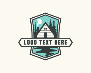 Outdoor Forest Cabin Logo