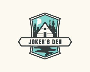 Outdoor Forest Cabin logo design