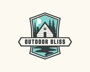 Outdoor Forest Cabin logo design