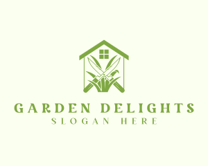 Green House Gardening Shears logo design