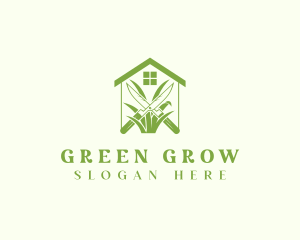 Green House Gardening Shears logo design