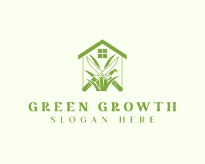 Green House Gardening Shears logo design