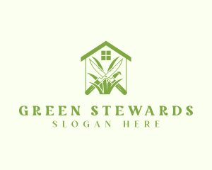 Green House Gardening Shears logo design