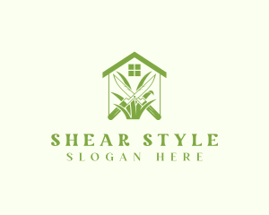 Green House Gardening Shears logo design