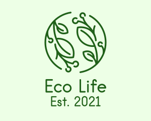 Organic Eco Plant logo design